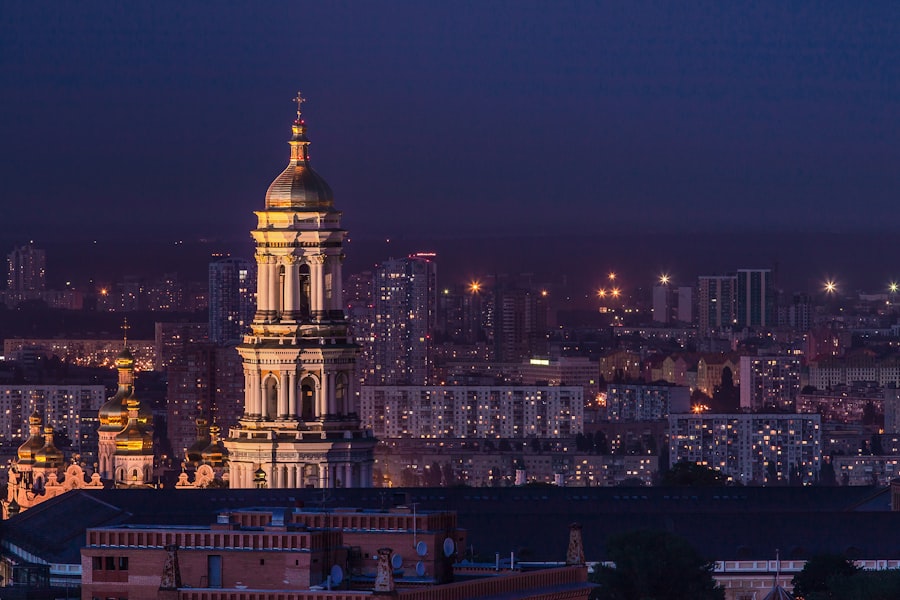 A street scene in Ukraine, where this trip serves
